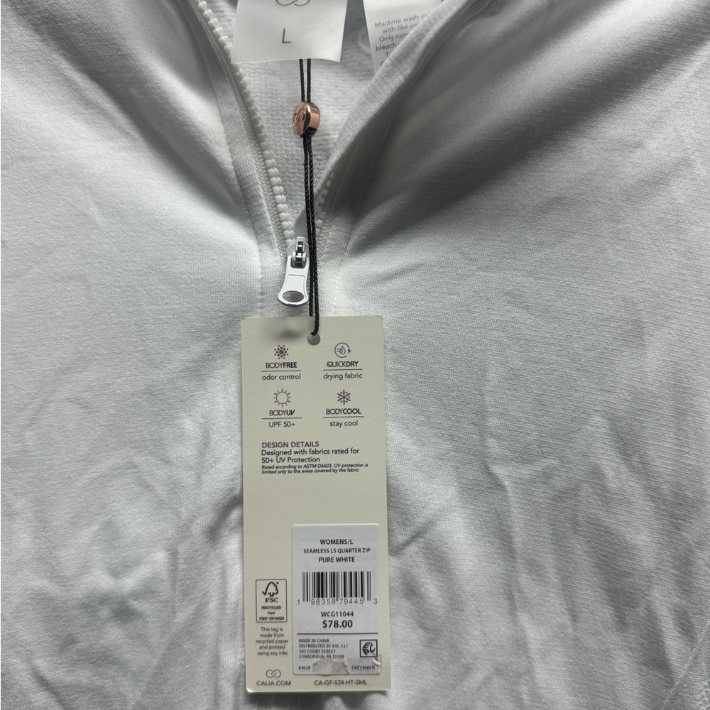 CALIA by Carrie Underwood Pure White Quarter Zip